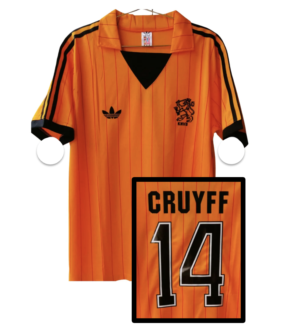 Maillot rétro PAYS-BAS 1980 CRUYFF