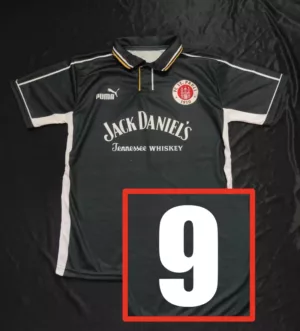 Maillot rétro ST PAULI away 1999 avec le 9 dans le dos